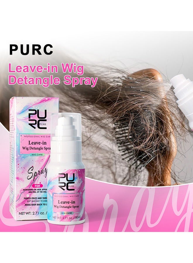 بورك سبراي لفك تشابك الشعر للباروكات، سبراي للعناية بشعر الباروكات الاصطناعية والطبيعية، ناعم ومضاد للتجعد، يرطب ويرتّب، ينظف ويطيل عمر الباروكة، يفك التشابك فورًا، ناعم ويقلل التجعد، 80 مل - Image 3